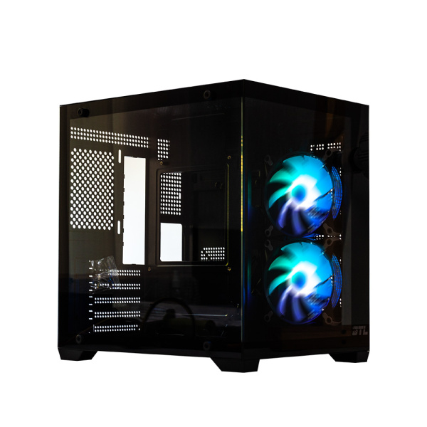 Корпус GTL Gaming "Infinity", Black, без БЖ, Mid Tower, Micro ATX / Mini ITX, 1xUSB 3.0 / 2xUSB 2.0, макс. CPU - 160 мм / VGA - 320 мм, 2x120 мм ARGB, бічна та передня панель із загартованого скла (GTLN275-1B)