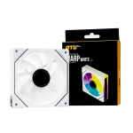 Вентилятор 120 мм, GTL Warp, White, 120x120x25 мм, ARGB підсвічування, 800-1800 об/хв, 18.5-38.8 дБ, 4-pin (PWM, 50 см) / 3-pin (RGB, 50 см) (GTL-120WL1W ARGB) - Зображення 4