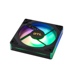 Вентилятор 120 мм, GTL Warp, Black, 120x120x25 мм, ARGB підсвічування, 800-1800 об/хв, 18.5-38.8 дБ, 4-pin (PWM, 50 см) / 3-pin (RGB, 50 см) (GTL-120WL1B ARGB) - Зображення 2