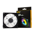 Вентилятор 120 мм, GTL Warp, Black, 120x120x25 мм, ARGB підсвічування, 800-1800 об/хв, 18.5-38.8 дБ, 4-pin (PWM, 50 см) / 3-pin (RGB, 50 см) (GTL-120WL1B ARGB) - Зображення 4