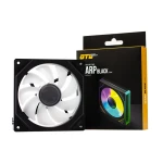 Вентилятор 120 мм, GTL Warp, Black, 120x120x25 мм, ARGB підсвічування, 800-1800 об/хв, 18.5-38.8 дБ, 4-pin (PWM, 50 см) / 3-pin (RGB, 50 см) (GTL-120WL1B ARGB) - Зображення 4