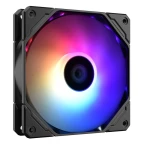 Вентилятор 120 мм, ID-Cooling TF-12025-PRO ARGB TRIO, Black (3 шт), 120x120x25 мм, ARGB підсвітка, 500-1800 об/хв, 35.2dB(A) max, 4-pin (PWM) / 3-pin (ARGB) - Зображення 2