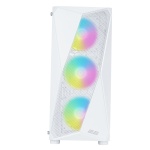 Корпус 2E Gaming Aruba (G3313W), White, без БЖ, Mid Tower, для ATX / Micro ATX / Mini ITX, 1xUSB 3.0 / 2xUSB 2.0, макс. CPU - 165 мм / VGA - 330 мм, 5x120 ARGB, бічна панель із загартованого скла (2E-G3313W) - Зображення 2
