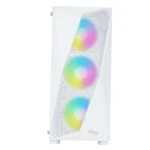 Корпус 2E Gaming Aruba (G3313W), White, без БЖ, Mid Tower, для ATX / Micro ATX / Mini ITX, 1xUSB 3.0 / 2xUSB 2.0, макс. CPU - 165 мм / VGA - 330 мм, 5x120 ARGB, бічна панель із загартованого скла (2E-G3313W) - Зображення 2