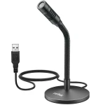 Мікрофон Fifine K050, Black, USB, на підставці, регульований кут, 2 м, -47 дБ