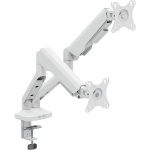 Кронштейн настільний для монітора 17-35" OfficePro MA442W, White, для двох екранів, VESA 100x100 мм/75x75 мм, регулювання (повороту, нахилу, обертання, висоти), навантаження до 12 кг