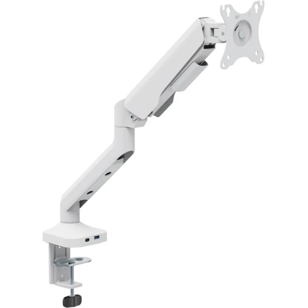 Кронштейн настільний для монітора 17-40" OfficePro MA451W, White, VESA 100x100 мм/75x75 мм, регулювання (повороту, нахилу, обертання, висоти), навантаження до 12 кг