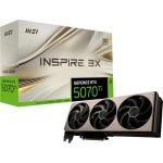 Відеокарта GeForce RTX 5070 Ti, MSI, INSPIRE 3X OC, 16Gb GDDR7, 256-bit, HDMI/3xDP, 2497/28000 MHz, 16-pin (G507T-16I3C)
