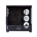 Корпус GTL Gaming "Universe", Black, без БЖ, Mid Tower, ATX / Micro ATX / Mini ITX, 1xUSB 3.0 / 2xUSB 2.0, макс. CPU - 170 мм / VGA - 425 мм, 4x120 мм ARGB, бічна та передня панель із загартованого скла (GTLXE218) - Зображення 4