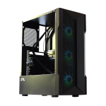 Корпус GTL Gaming "Trinity", Black, без БЖ, Mid Tower, ATX / Micro ATX / Mini ITX, 1xUSB 3.0 / 2xUSB 2.0, макс. CPU - 150 мм / VGA - 280 мм, 3x120 мм ARGB, бічна панель із загартованого скла (GTL1805) - Зображення 2