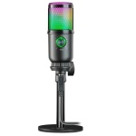 Мікрофон Defender Glow GMC 400, Black, USB, конденсаторний, RGB підсвічування, підставка, 1.3 м (64640) - Зображення 3