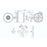 Мотор T-Motor AT5330A KV220 3600W 12S для літаків 25-30CC - Зображення 4
