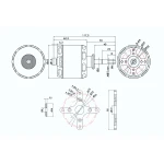 Мотор T-Motor AT5330A KV220 3600W 12S для літаків 25-30CC - Зображення 4