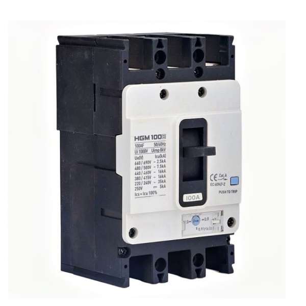 Автоматичний вимикач MCCB HGM 3P 80А Icu-16kA (0.8 - 1.0) x In