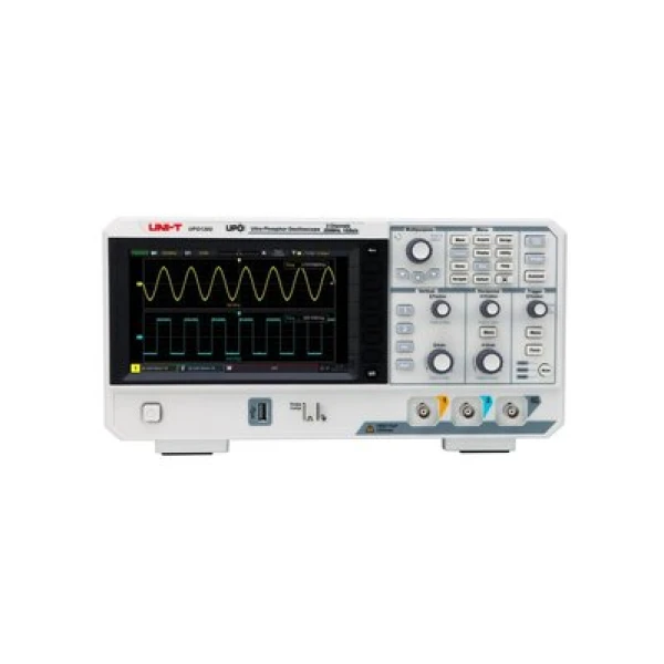Цифровий осцилограф UNI-T UPO1202, настільний, фосфорний, двоканальний, 200 МГц, 1 Гвиб/с, 7,0" LCD дисплей, 56 МБ