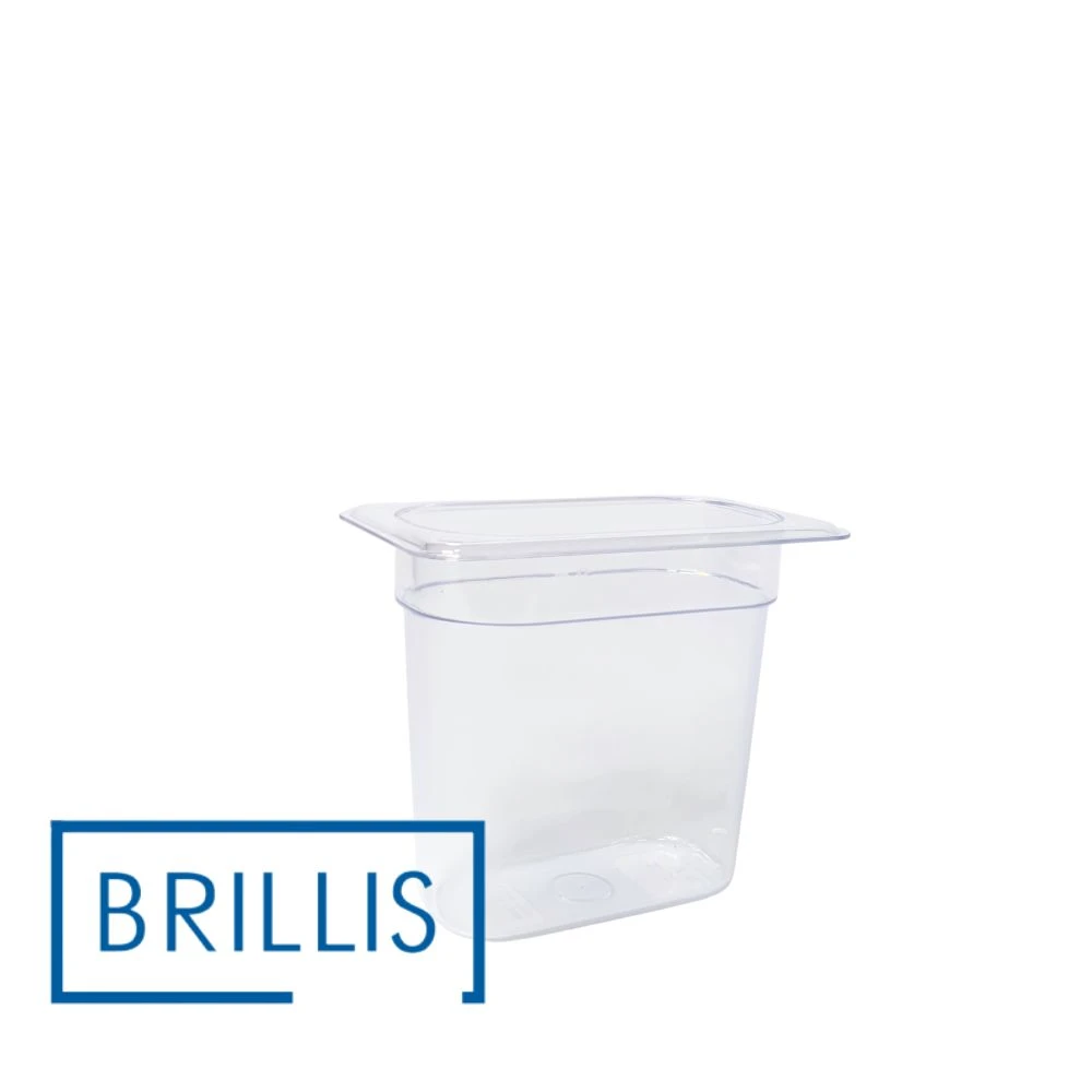 1acb59a2124b9e26604504cc5fe6dfd8.jpg Гастроємність BRILLIS із полікарбонату GN 1/9-150 мм, прозора - Зображення 1