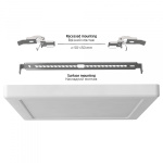 LED світильник квадратний VIDEX DL6S 18W 3000K-4000K-6500K White - Зображення 5