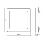 LED світильник квадратний VIDEX DL6S 18W 3000K-4000K-6500K White - Зображення 6