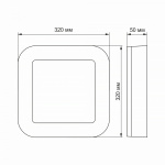 LED світильник ART IP65 квадратний VIDEX 30W 5000K Black - Зображення 3