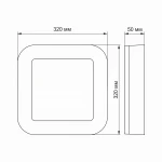 LED світильник ART IP65 квадратний VIDEX 30W 5000K Black - Зображення 3