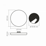 LED світильник безрамковий круглий VIDEX VLE-DLFR-154 15W 4000K 220V - Зображення 4