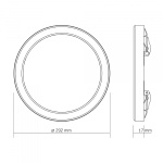 LED світильник круглий VIDEX DL6R 24W 3000K-4000K-6500K White - Зображення 6