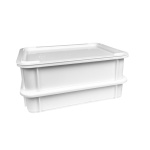 Контейнер для тіста без кришки білий 8 л 40×30×10 см - Зображення 3