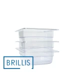 Гастроємність BRILLIS із полікарбонату GN 1/6-100 мм, прозора - Зображення 5