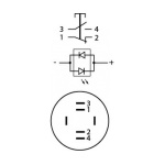 TYJ 22-271 Кнопка металева пласка з підсвічуванням, 1NO+1NC, зелена  220V. - Зображення 5