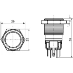 TYJ 22-271 Кнопка металева пласка з підсвічуванням, 1NO+1NC, зелена  220V. - Зображення 6