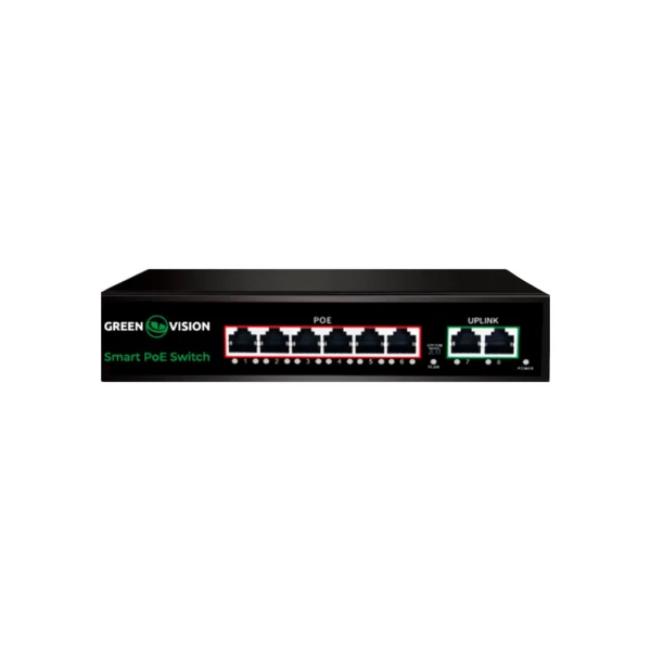 Комутатор мережевий POE GV-020-D-6G+2PG