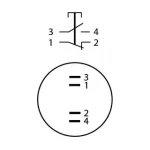 TYJ 22-211  Кнопка металева пласка, 1NO+1NC. - Зображення 6
