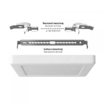 LED світильник квадратний VIDEX DL6S 12W 3000K-4000K-6500K White - Зображення 4
