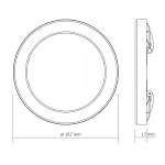 LED світильник круглий VIDEX DL6R 12W 3000K-4000K-6500K White - Зображення 6