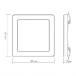 LED світильник квадратний VIDEX DL6S 12W 3000K-4000K-6500K White - Зображення 5