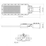 LED ліхтар вуличний VIDEX IP65 SLE17 150W 16500Lm 5000K 220V - Зображення 6