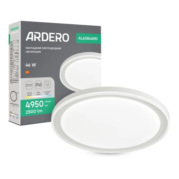 Світлодіодний накладний світильник Ardero AL6084ARD VENUS 46Вт білий