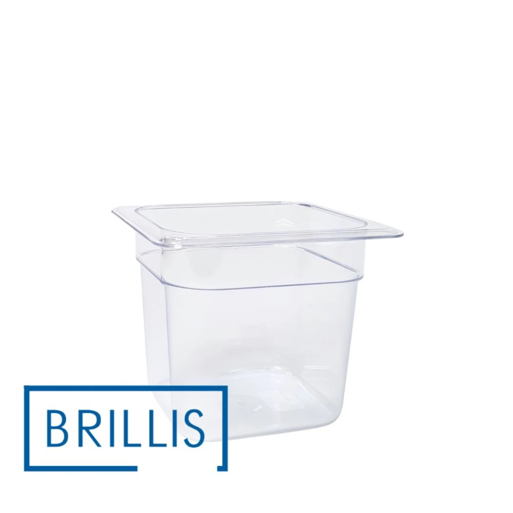 988a22d9d70761c217b0bddc4a9212ac.jpg Гастроємність BRILLIS із полікарбонату GN 1/6-150 мм, прозора - Зображення 1