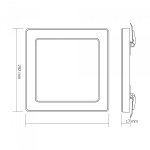 LED світильник квадратний VIDEX DL6S 24W 3000K-4000K-6500K White - Зображення 6