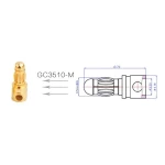 50 шт - Конектори AMASS GC3510 3.5MM Male - Зображення 2