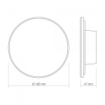LED світильник настінний IP65 VIDEX WL03 12W 3000K-4000K-6500K White - Зображення 6