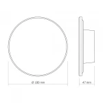LED світильник настінний IP65 VIDEX WL03 12W 3000K-4000K-6500K White - Зображення 6