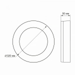 LED світильник ART IP65 круглий VIDEX 30W 5000K Black - Зображення 3