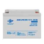 Акумулятор мультигелевый AGM LPM-MG 12V - 26 Ah под болт М5 - Зображення 2