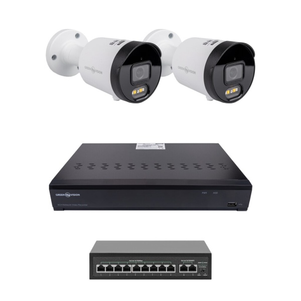 Комплект відеоспостереження на 2 камери GV-IP-K-W102/2 4MP (Ultra AI)