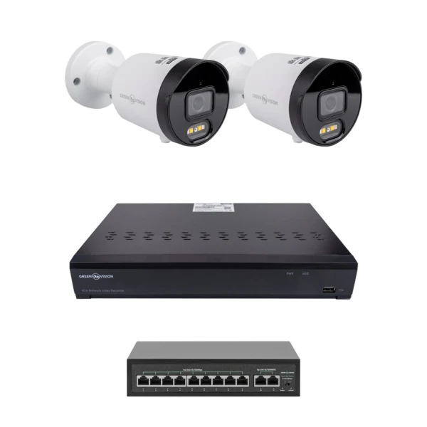 Комплект відеоспостереження на 2 камери GV-IP-K-W102/2 4MP (Ultra AI)