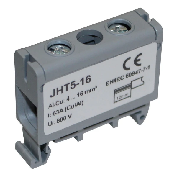 Клема силова СКНГ-JHT5-16 4-16мм2 63А сірий TNSy