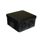 Розподільча коробка 100*100*50N IP55 PP RAL9005 6 вводів чорна TNSy