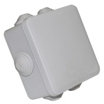 Розподільча коробка 100*100*50N IP55 PP RAL9035 6 вводів сіра TNSy