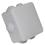 Розподільча коробка 100*100*50N IP55 PP RAL9035 6 вводів сіра TNSy